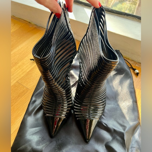 Alevi Milano Patent Heel Boots. 37 US 6.5. - Picture 3 of 8